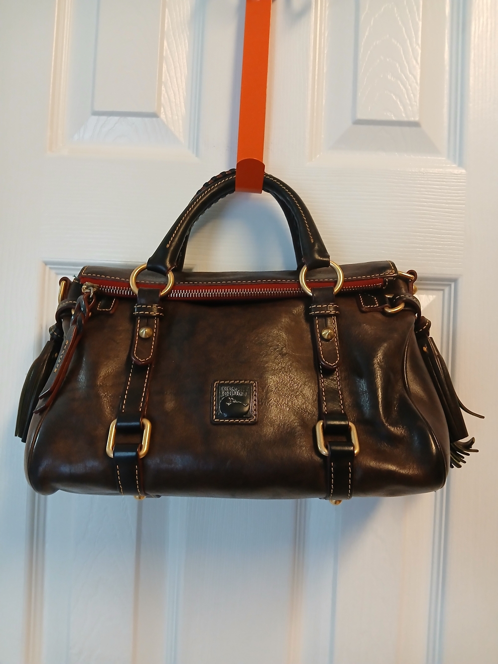 Dooney & Bourke Dark Brown Leather Satchel - Classic  Bag